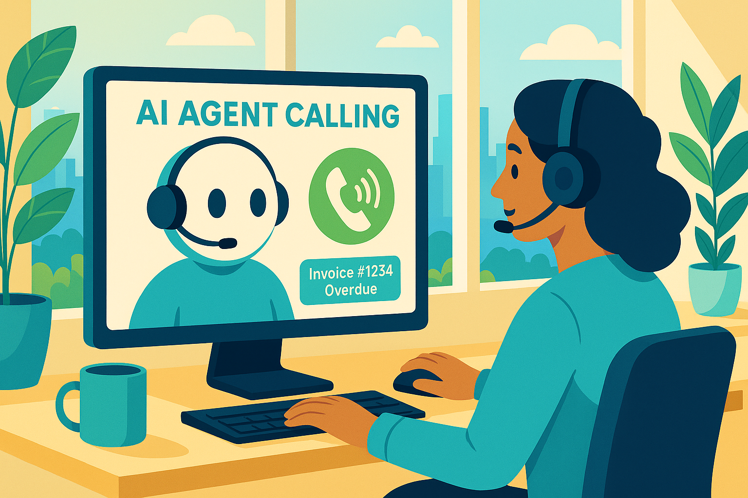 AI agent automatically calling overdue clients for payment recovery